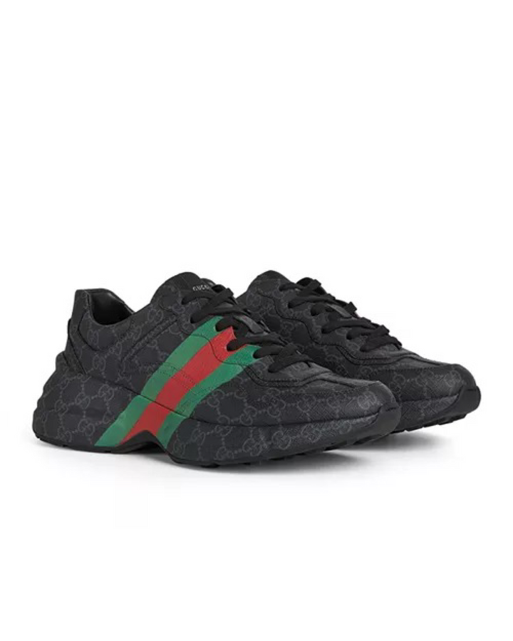 Men's Rhyton GG Supreme Canvas Sneakers