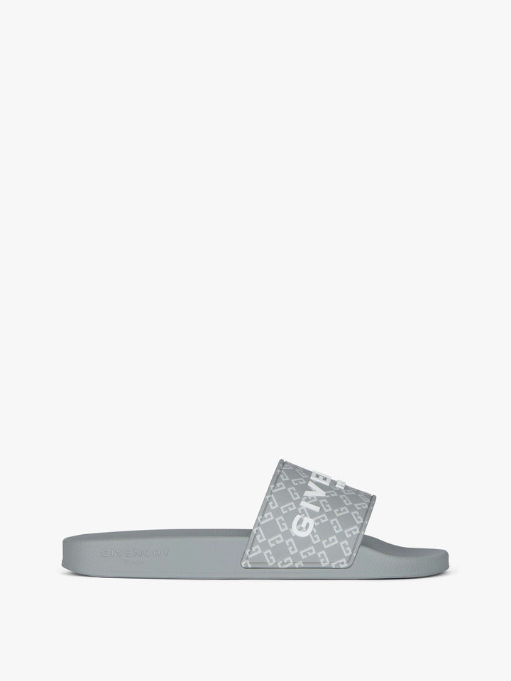 New
Slide flat sandals in monogram 72 rubber