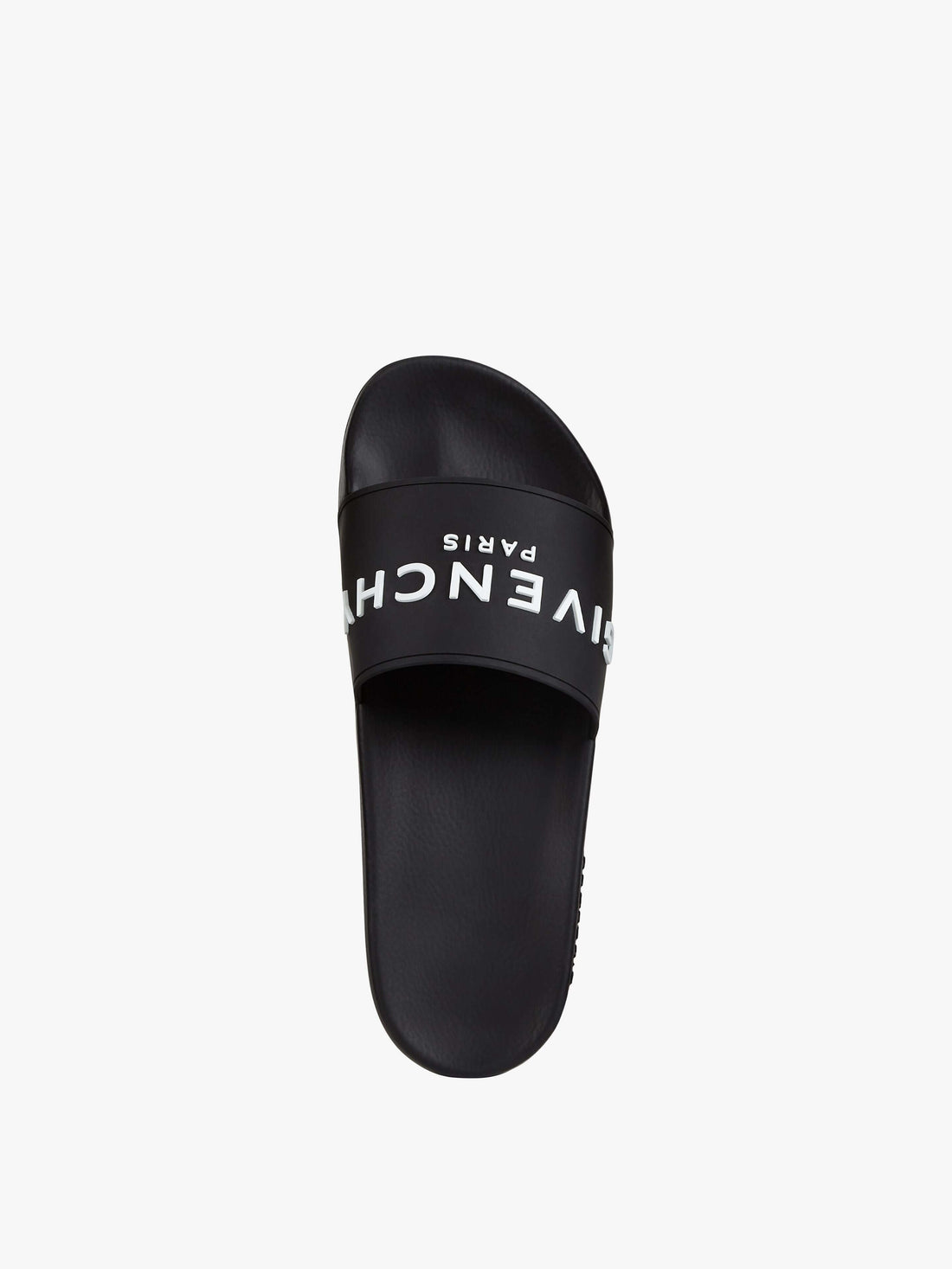 Slide flat mules in rubber