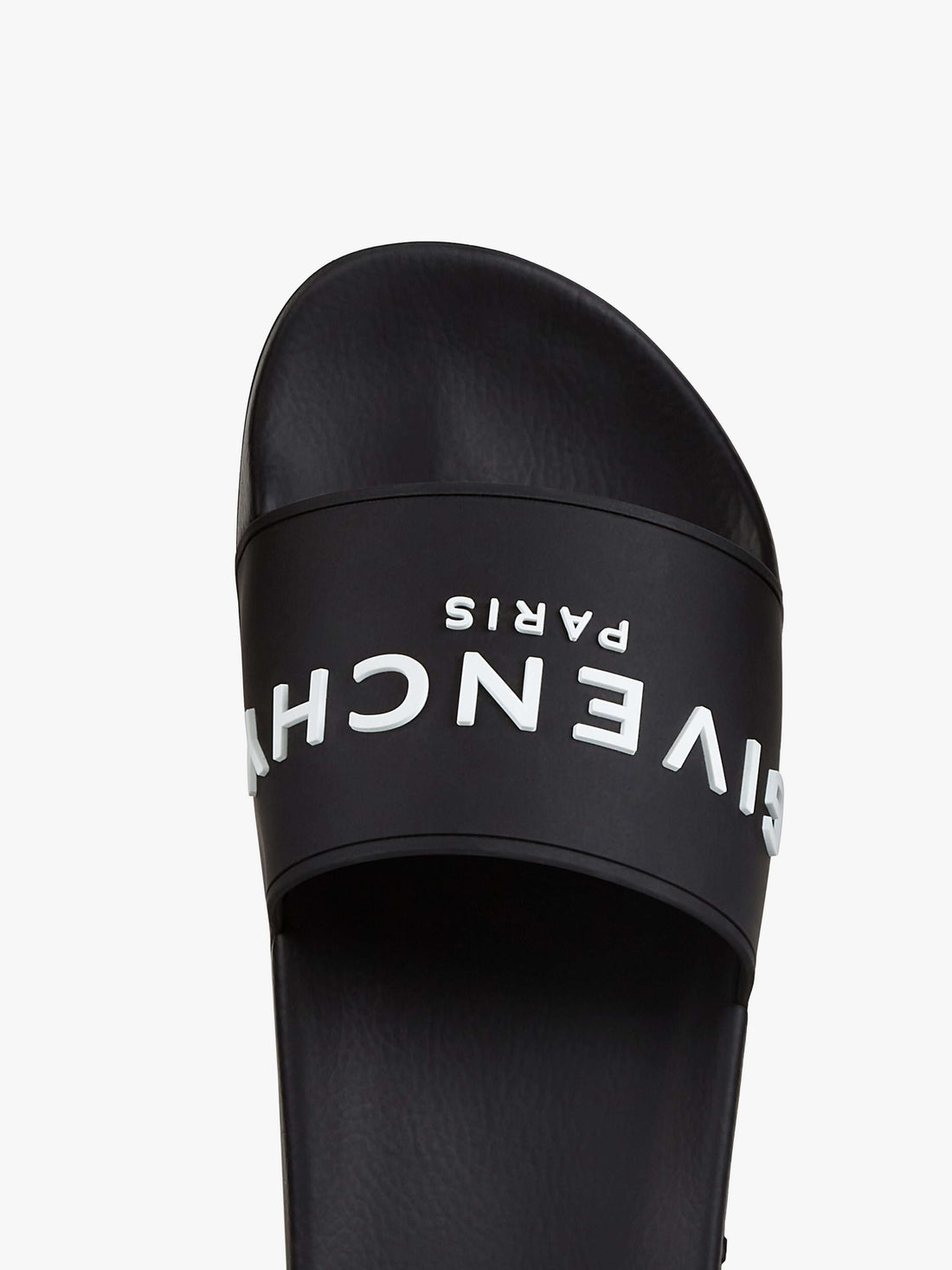 Slide flat mules in rubber
