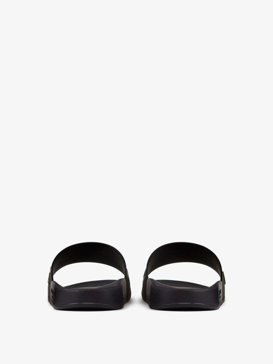Slide flat mules in rubber